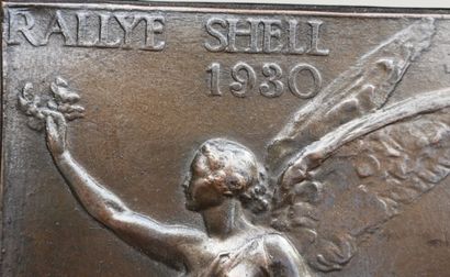 Trophy plaque for the 1930 Spa Shell automobile...