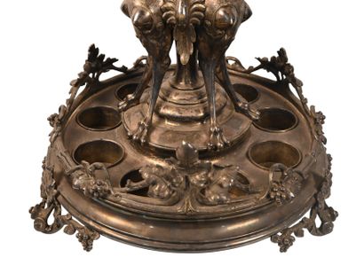 Laporte – Porte-bouteilles en bronze argenté,...