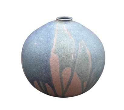 Vase sphérique en grès signé Jan Zandstra,...