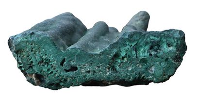 Natural-shaped malachite - mineral specimen...