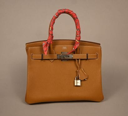 Hermès Birkin 30 en cuir Epsom Étoupe, 2019,...