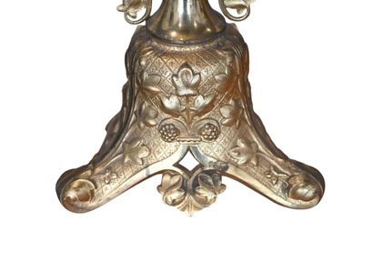 Pair of large Neo-Gothic church candelabra,...