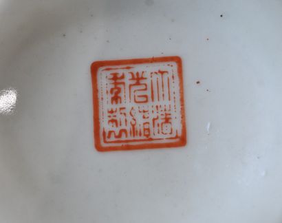 Théière en porcelaine chinoise Famille Rose...