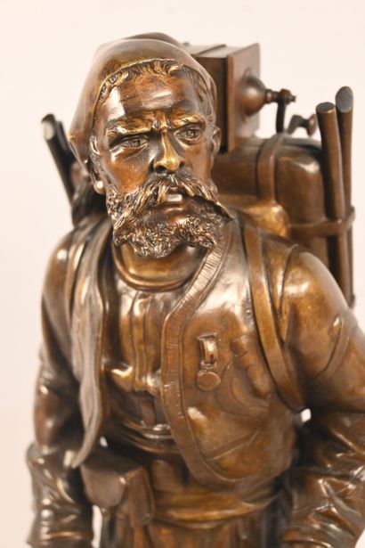 A. Fries – Soldat du XIXᵉ siècle, bronze,...