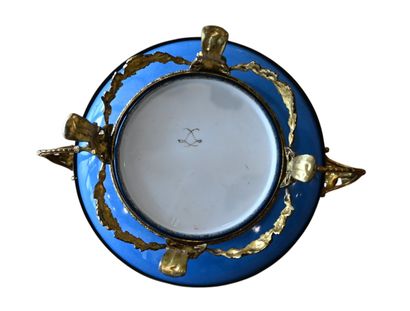 Sèvres-style porcelain centerpiece with gilt...