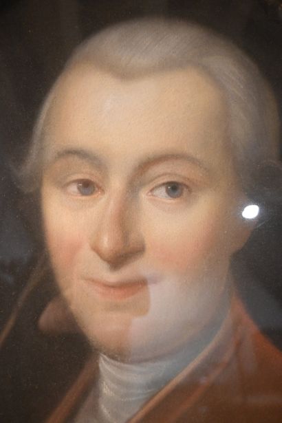 Pastel portrait of a man, late 18th century
Oval-shaped...