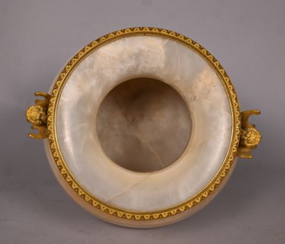 Napoleon III onyx and gilt bronze vase, late...