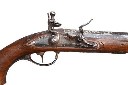 Long-barreled civilian flintlock pistol,...