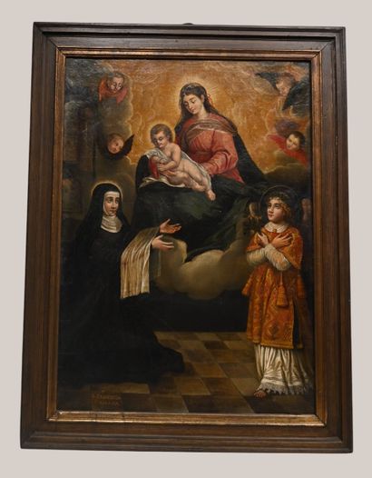 Virgin and Child appearing to Saint 
Françoise...