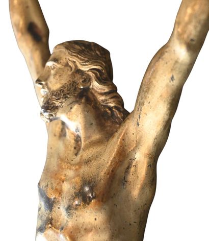 Corpus Christi en bronze doré, style janséniste,...