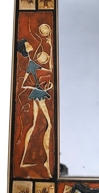 Miroir mural Knitter-Duro en céramique émaillée,...