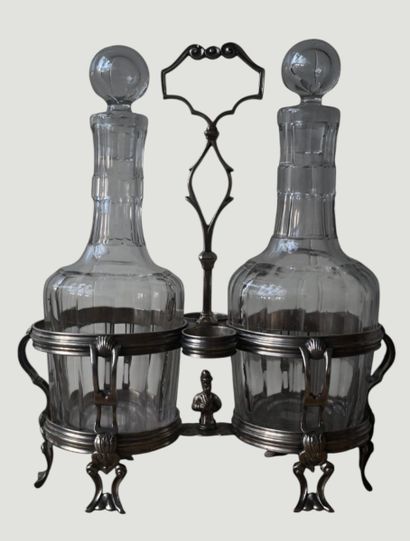 Liège silver oil and vinegar cruet, Jean-Baptiste...