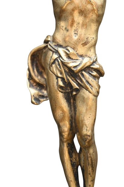 Corpus Christi en bronze doré, style janséniste,...