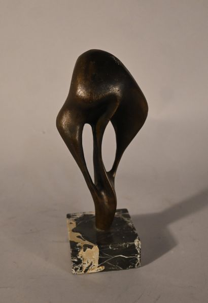 Sculpture abstraite moderne en bronze, Belgique,...