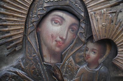 Antique Orthodox icon - Virgin and Child...