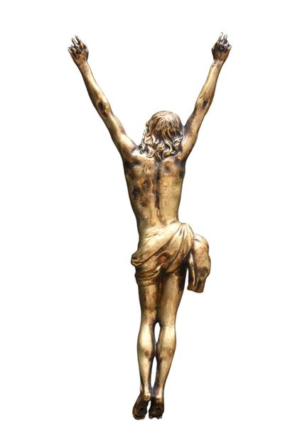 Corpus Christi en bronze doré, style janséniste,...