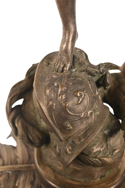 Laporte – Porte-bouteilles en bronze argenté,...