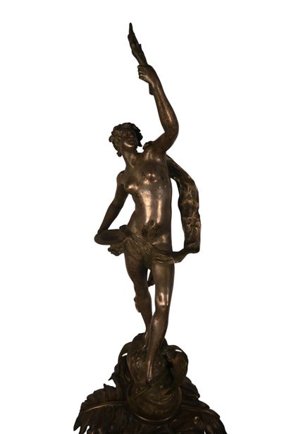 Laporte – Porte-bouteilles en bronze argenté,...