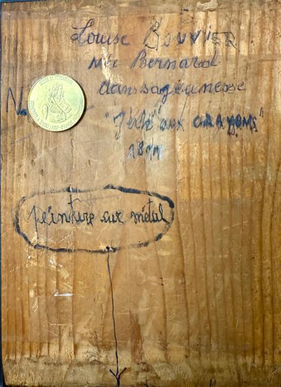 Petite peinture à l’huile sur panneau – Scène...