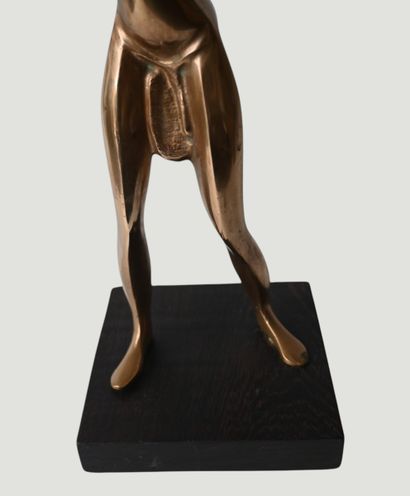 Sculpture africaniste en laiton, Congo, milieu...