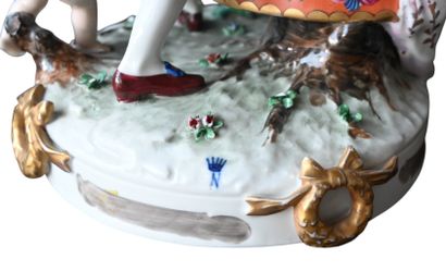 Groupe en porcelaine de Capodimonte – Scène...