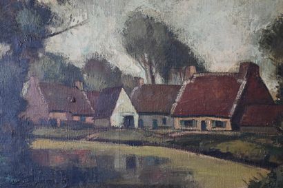 Gilbert Renson (1885–1948) – Scène de village...