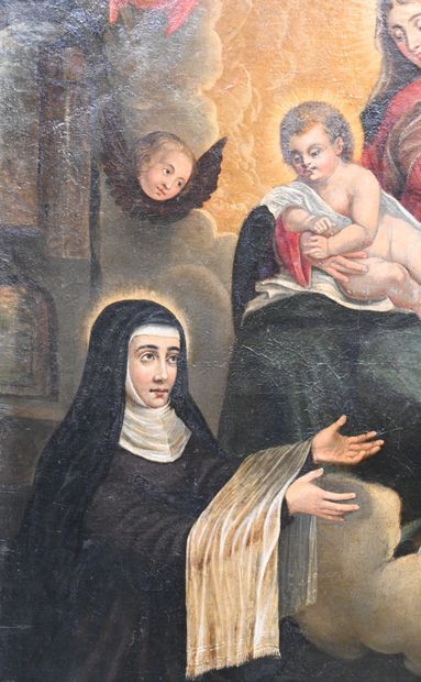 Virgin and Child appearing to Saint 
Françoise...