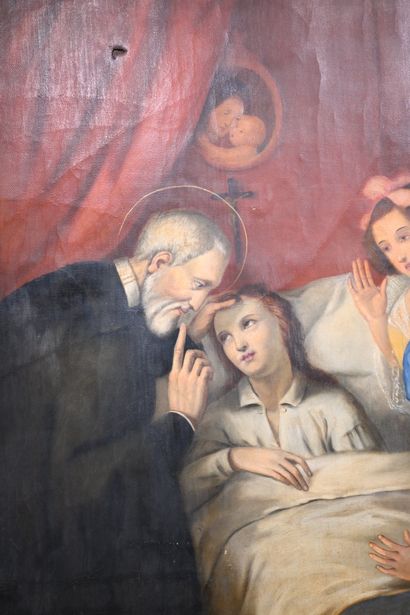 The Communion of a young saint, 17th century...