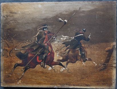 Christian Sell (1831-1883) - Military scene,...