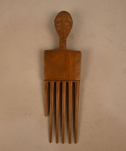 Peigne Akan à tête janiforme – Ghana – première...