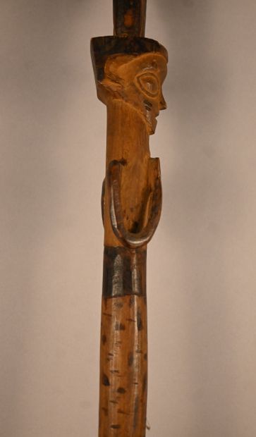 Carved Yaka stick - DR Congo - first half...