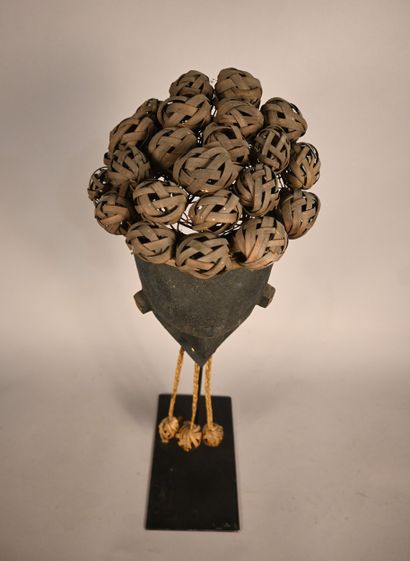 Mukinka Salampasu mask, DR Congo, wood, fiber...