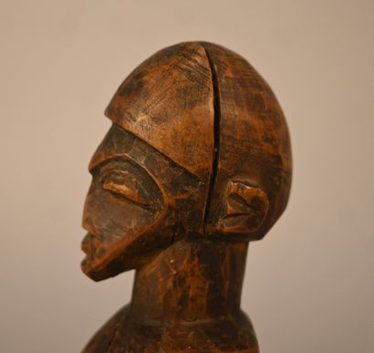 Lobi - Burkina Fosa - Seated female wooden...