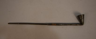 Iron Teke pipe with copper inlay - DR Congo...