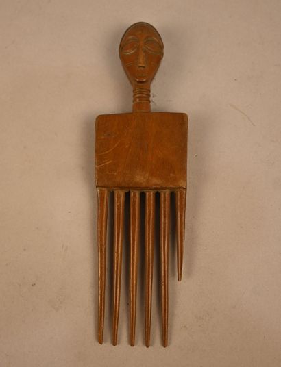 Peigne Akan à tête janiforme – Ghana – première...