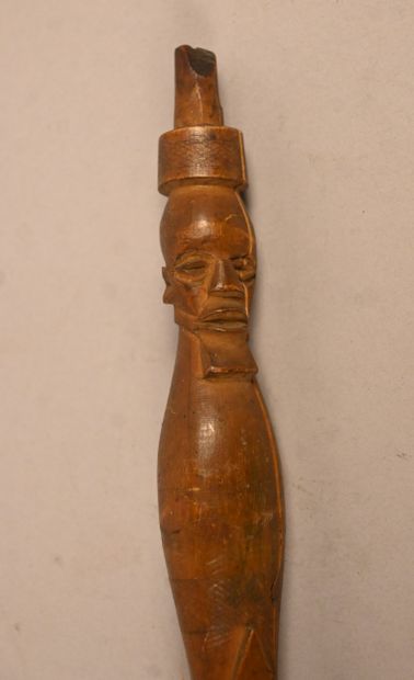 Sceptre Téké en bois avec pointe en fer –...