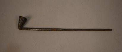 Iron Teke pipe with copper inlay - DR Congo...