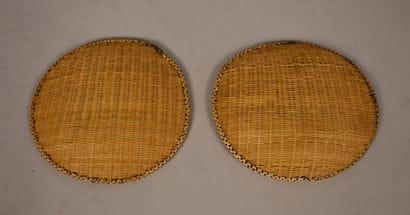 Paire de plateaux tressés Igiseke Tutsi –...
