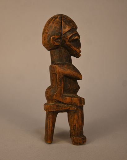 Lobi - Burkina Fosa - Seated female wooden...
