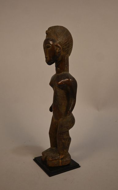Baule-Côte d'ivoire - Wooden male figure...