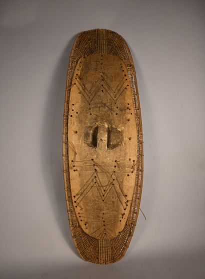 Tetela-Mbesa war shield, DR Congo, wood and...