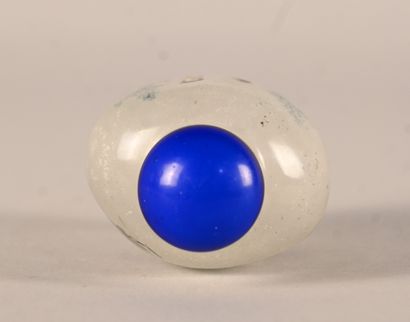 Internally painted glass snuff bottle with...