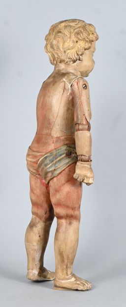 Carved wooden articulated doll, 19th century
Carved...