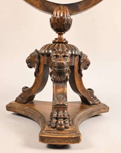 Columbus Duo Globe on carved wooden base,...