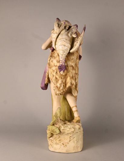 Royal Dux (Bohemia) - Polychrome porcelain...