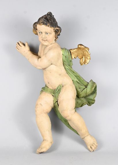 Baroque wooden angel, 17th-18th century
Polychromed...
