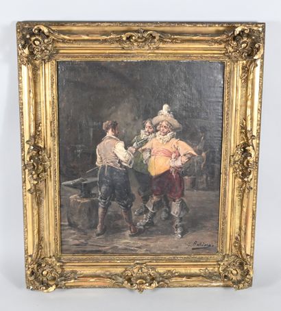 17th-century-inspired genre scene - oil on...