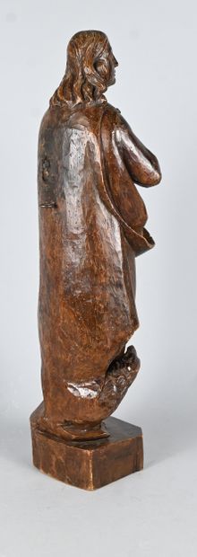 Saint John the Evangelist in carved wood,...