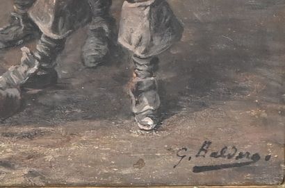 17th-century-inspired genre scene - oil on...