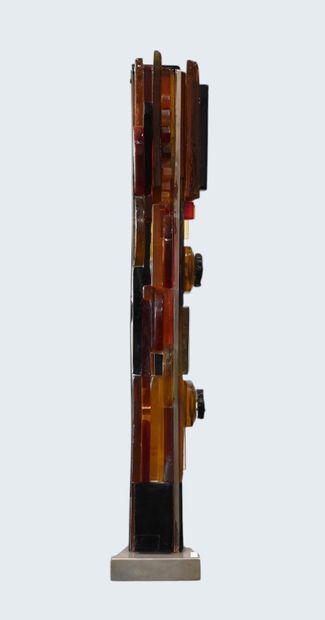 Jean-Simon Labret (b. 1943), Brutalist lamp-sculpture...